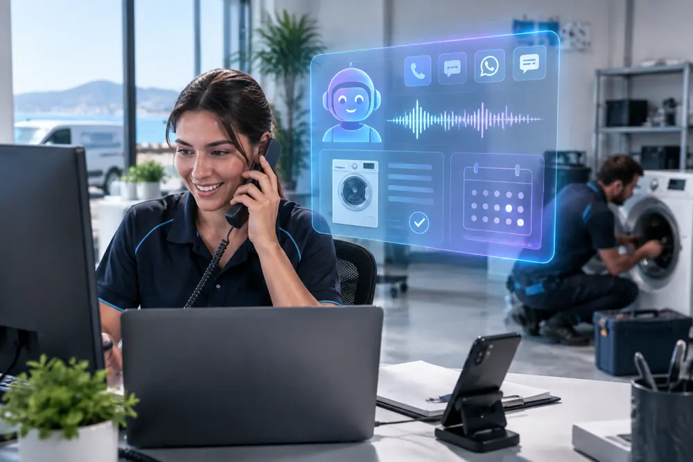 Appliance repair workflow coordinated across channels