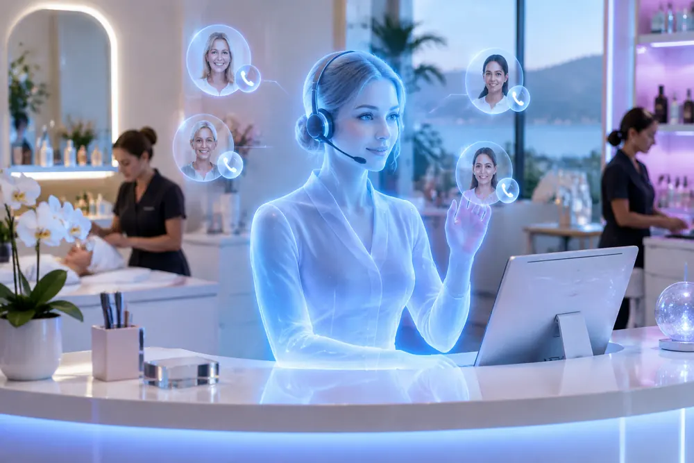 SAM digital receptionist answering calls for a New Zealand beauty salons business