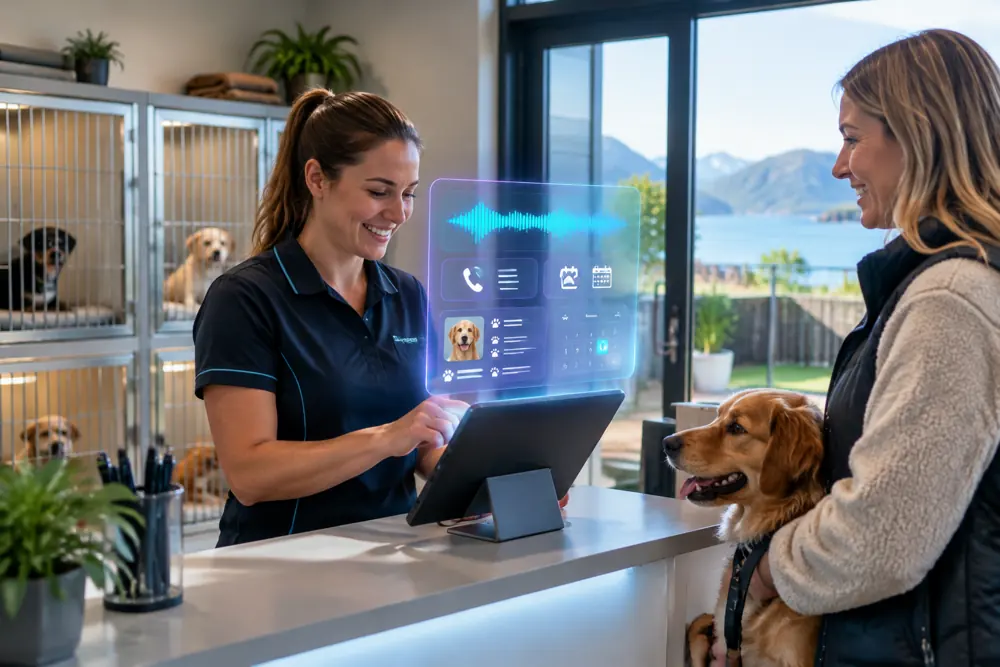 Boarding kennels booking and follow-up in progress