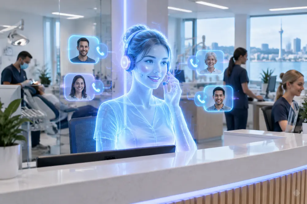 SAM digital receptionist answering calls for a New Zealand dental practices business