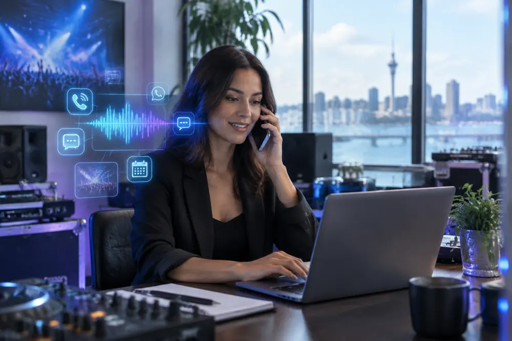 DJs / entertainment businesses workflow coordinated across channels