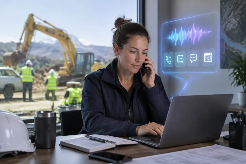 Excavation contractors workflow coordinated across channels