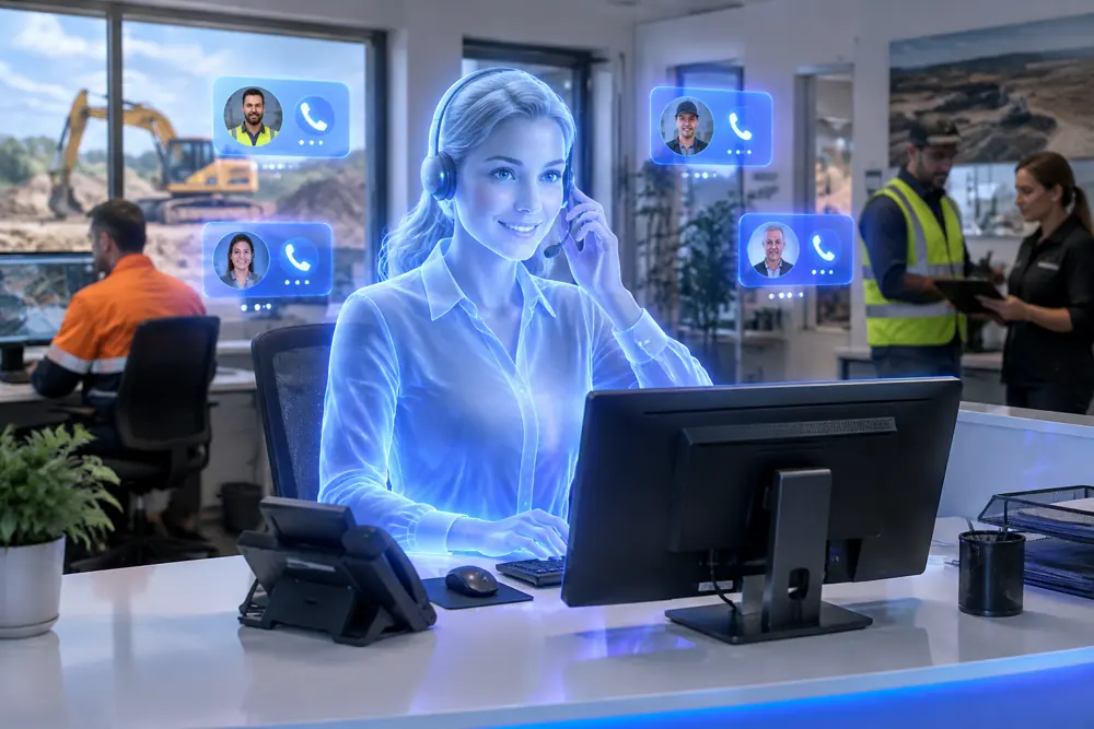 SAM digital receptionist answering calls for a New Zealand excavation contractors business