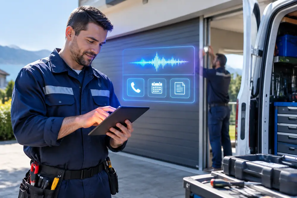 Garage-door companies booking and follow-up in progress