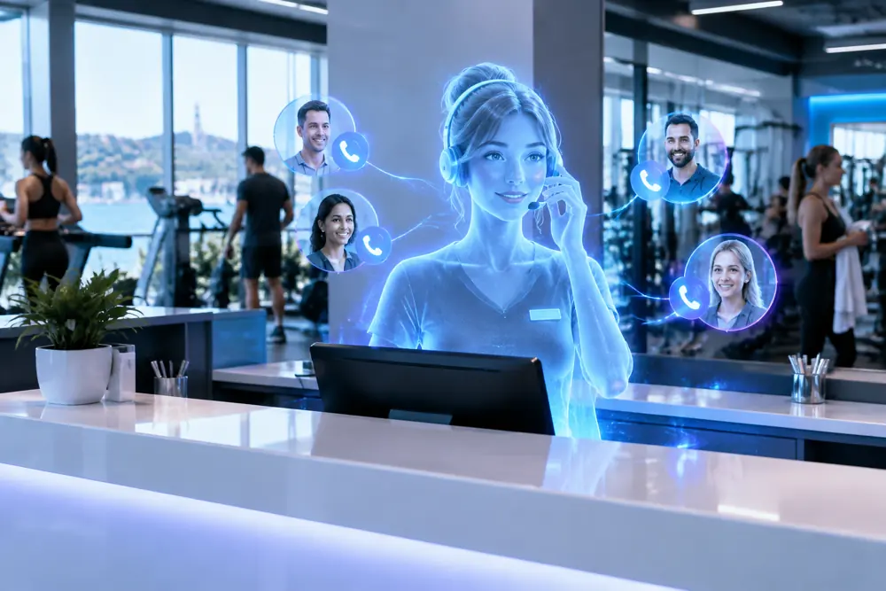 SAM digital receptionist answering calls for a New Zealand gyms business
