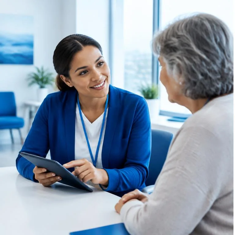 Healthcare operations specialists working together in a bright corporate environment