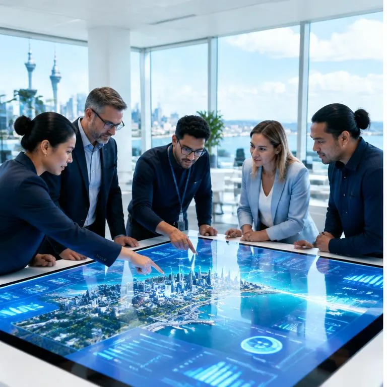 AIIT enterprise intelligence specialists working together in a bright corporate environment