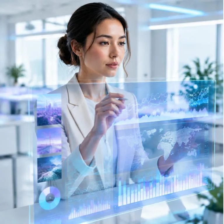 enterprise AI insight specialists working together in a bright corporate environment