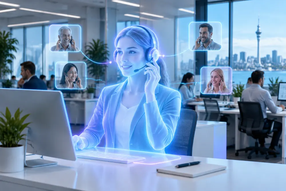 SAM digital receptionist answering calls for a New Zealand insurance brokers business