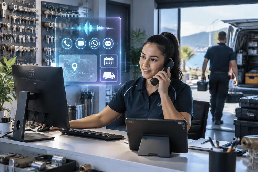 Locksmiths workflow coordinated across channels