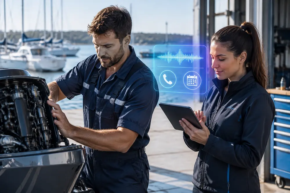 Marine mechanics booking and follow-up in progress