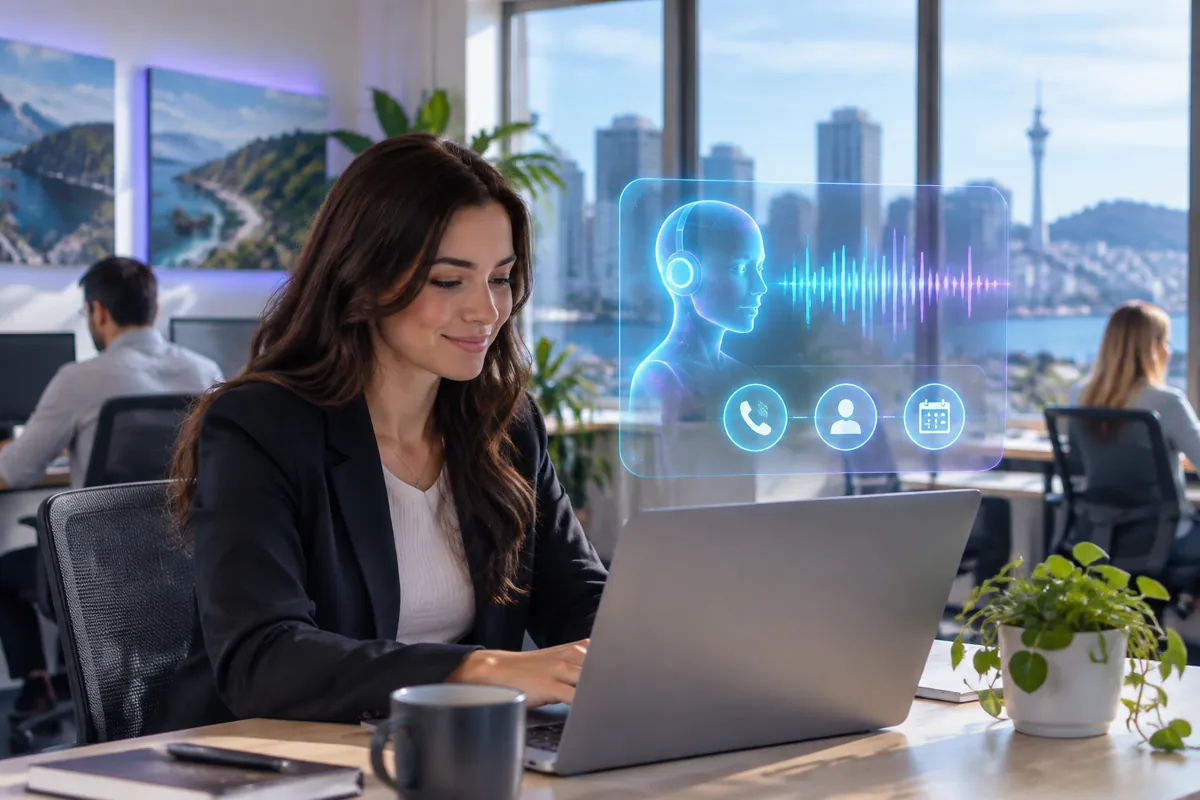 Marketing agencies team at work while AIIT Voice AI answers customer calls