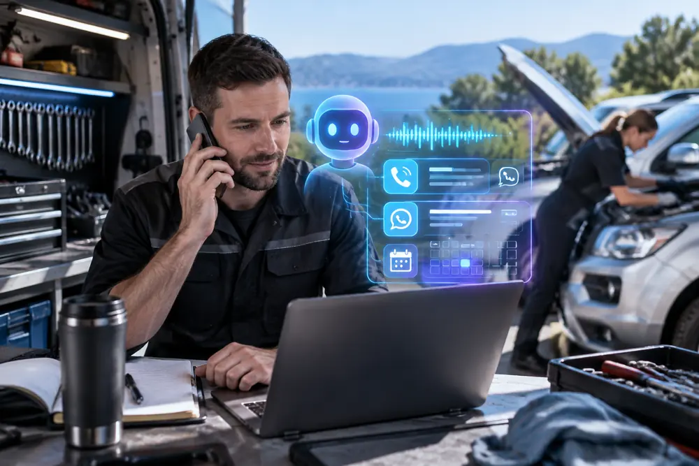 Mobile mechanics workflow coordinated across channels