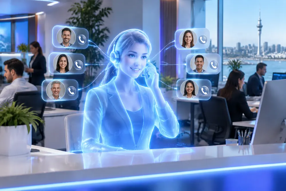 SAM digital receptionist answering calls for a New Zealand mortgage advisers business