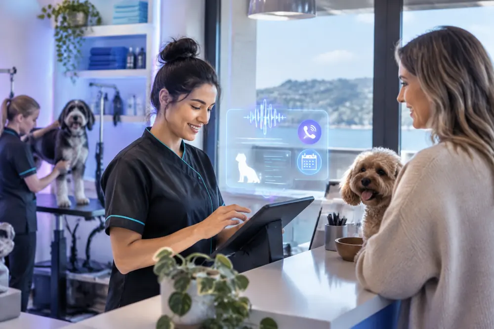 Pet groomers booking and follow-up in progress