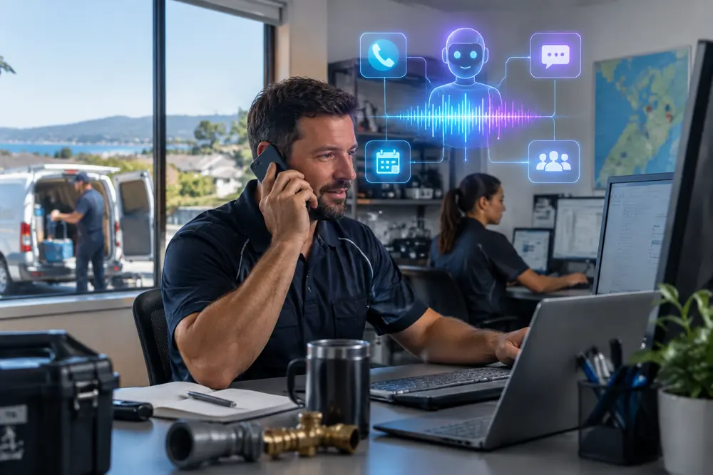 Plumbers workflow coordinated across channels