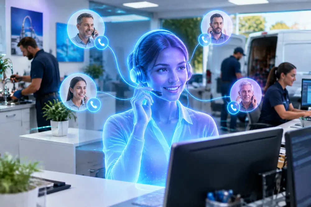 SAM digital receptionist answering calls for a New Zealand plumbers business