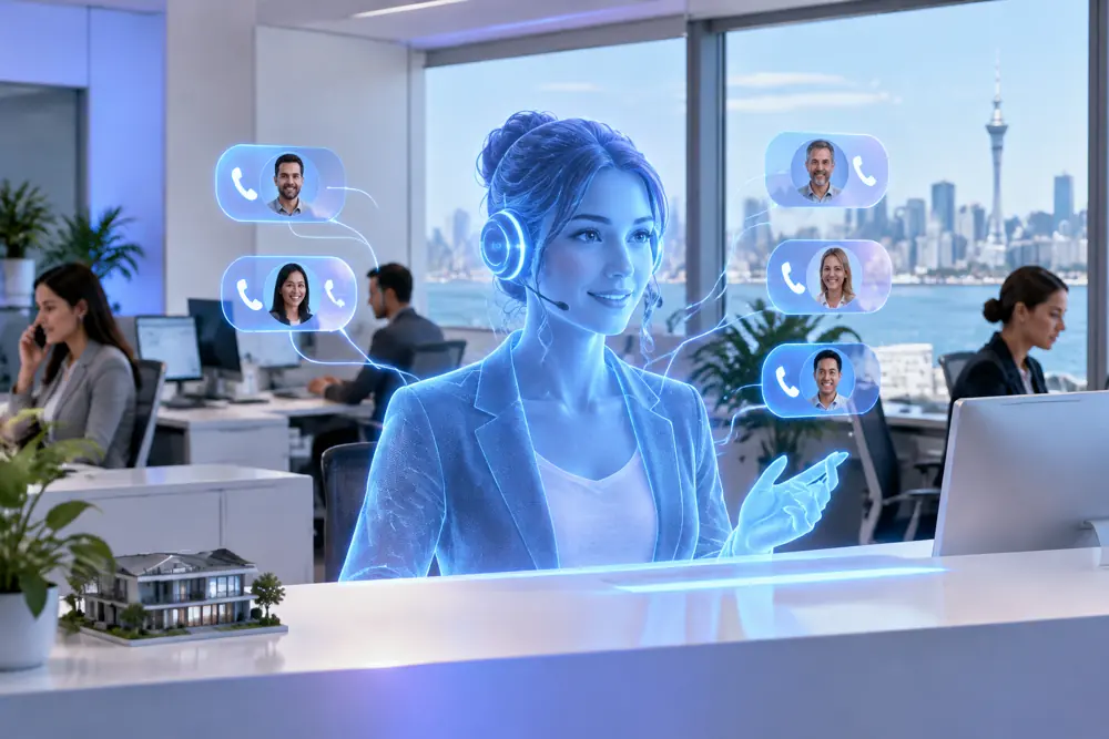 SAM digital receptionist answering calls for a New Zealand property managers business