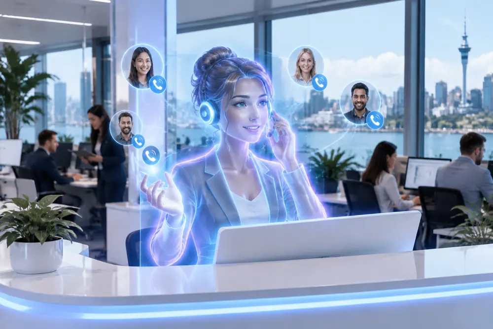 SAM digital receptionist answering calls for a New Zealand recruitment agencies business