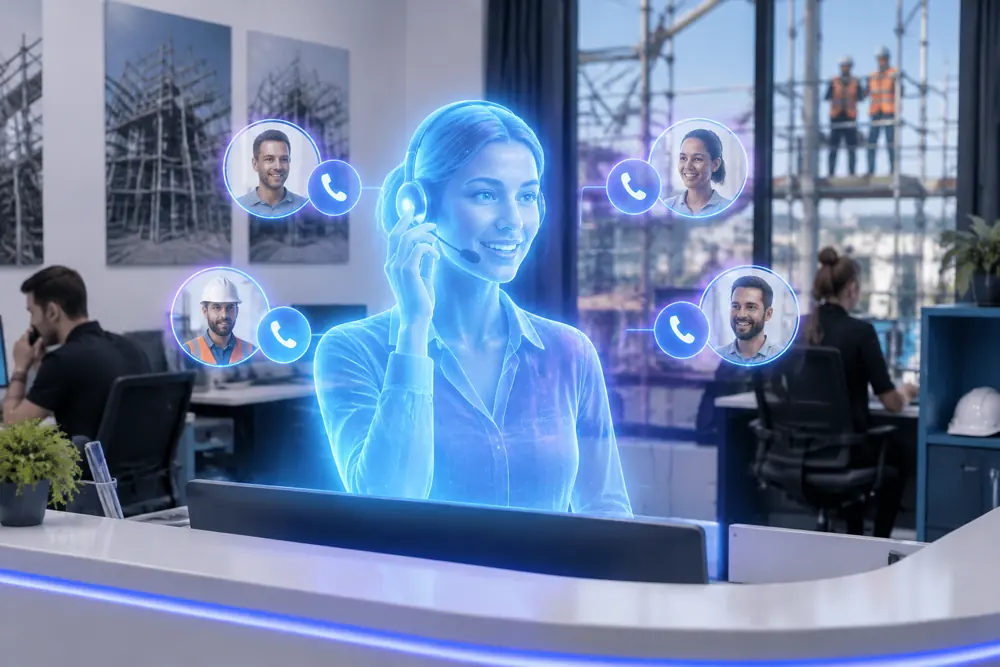 SAM digital receptionist answering calls for a New Zealand scaffolding companies business