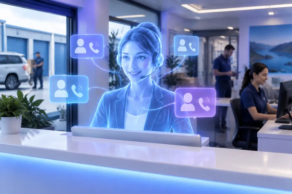 SAM digital receptionist answering calls for a New Zealand storage businesses business