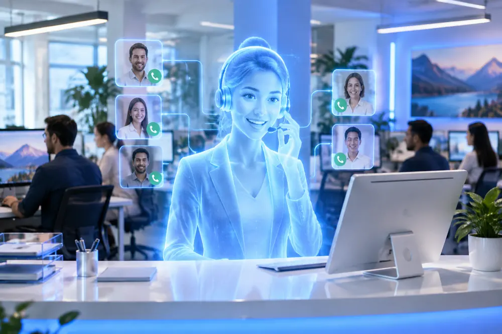 SAM digital receptionist answering calls for a New Zealand web agencies business