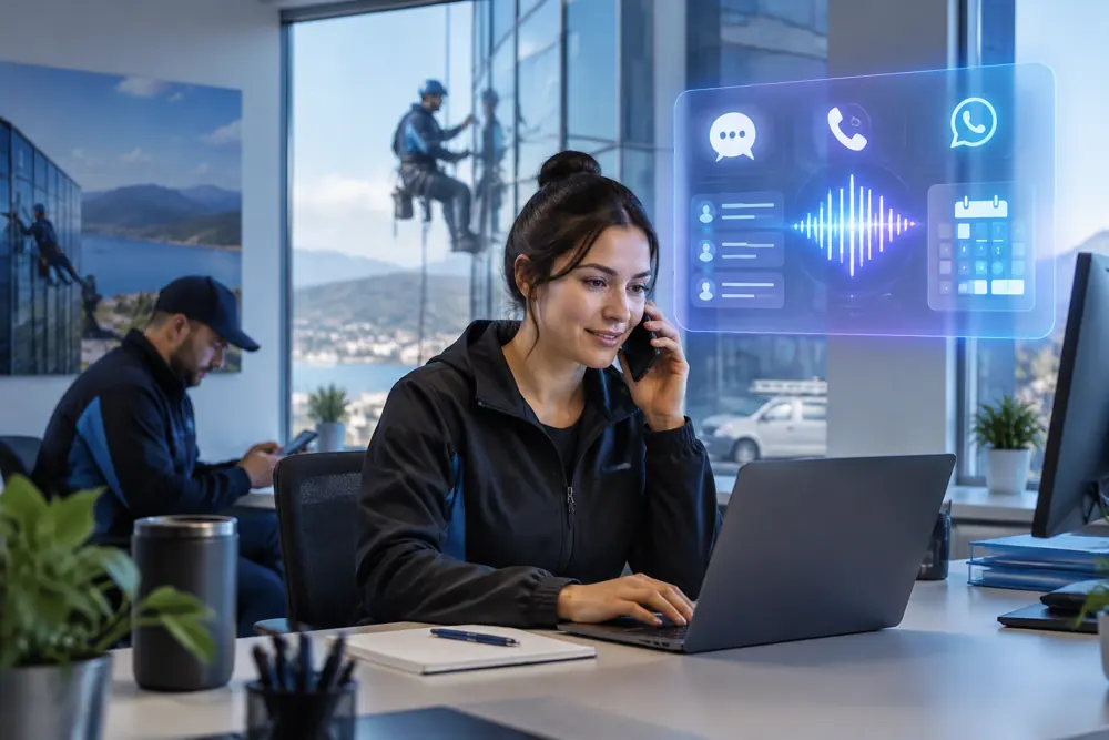 Window cleaners workflow coordinated across channels